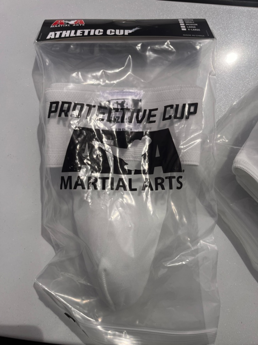 NWT White ATA Martial Arts Protective Athletic Cup